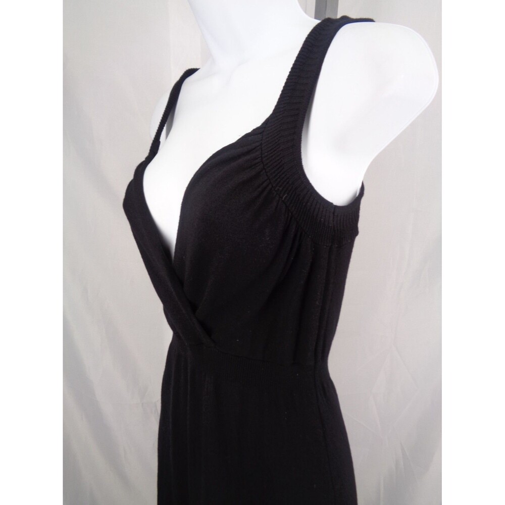 Desigual Black Knit Applique Dress Size Small Floral Starburst Embroidered - Picture 7 of 16